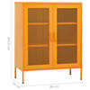 vidaXL Storage Cabinet Mustard Yellow 80x35x101.5 cm Steel