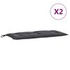 vidaXL Garden Bench Cushions 2 pcs Melange Anthracite 100x50x7 cm Fabric