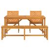 vidaXL Garden Dining Set 4 pcs Brown Solid acacia wood