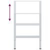 vidaXL Adjustable Work Bench Frames 2 pcs Metal 55x(69-95.5) cm Grey