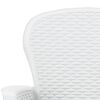 vidaXL 7 Piece Outdoor Dining Set Plastic White Rattan Look