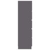 vidaXL Drawer Sideboard Grey 60x35x121 cm Engineered Wood