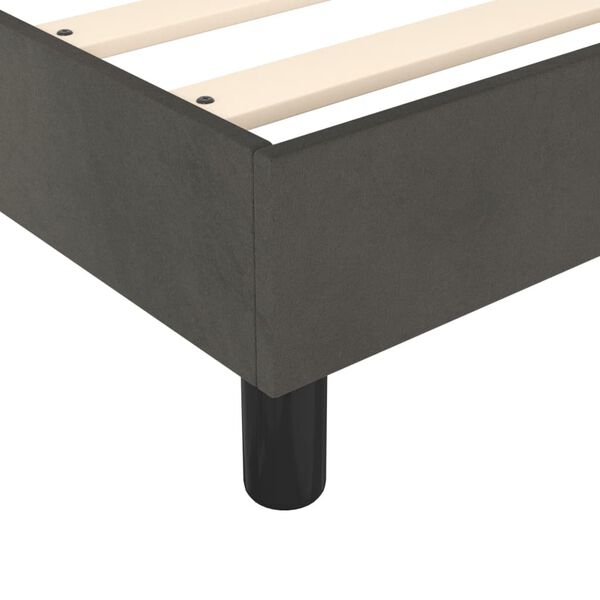 vidaXL Bed Frame without Mattress Dark Grey Queen Velvet