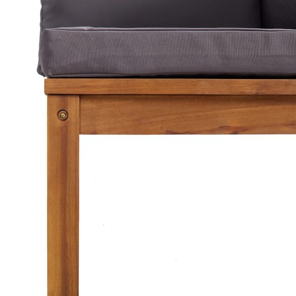 vidaXL 2-Seater Garden Sofa with Cushion Solid Wood Acacia