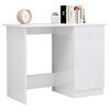 vidaXL Desk High Gloss White 100x50x76 cm Engineered Wood