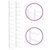 vidaXL Wall Mounted Wine Rack for 24 Bottles White Iron