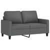 vidaXL 2 Piece Sofa Set with Cushions Dark Grey Fabric