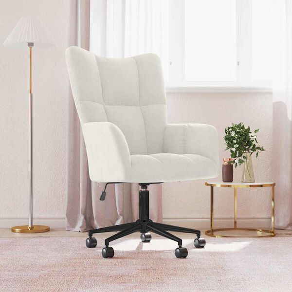 vidaXL Relaxing Chair Cream White Velvet