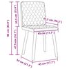 vidaXL Dining Chairs 4 pcs Dark Grey Fabric