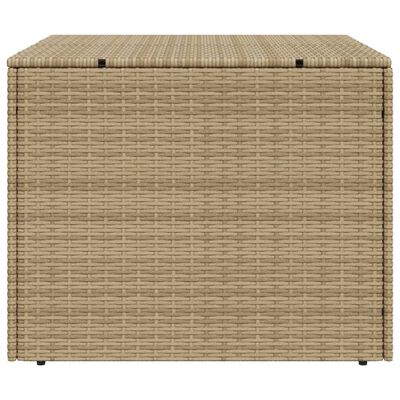 vidaXL Garden Storage Box Mix Beige 291L Poly Rattan