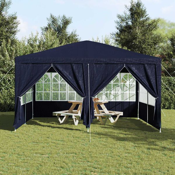 vidaXL Party Tent with 8 Sidewalls Blue 4x4 m PE