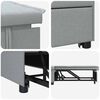vidaXL Sofa Bed Light grey 194 x 67 x 37 cm Fabric