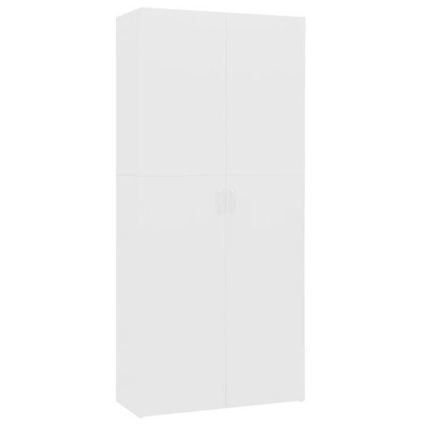 vidaXL Shoe Cabinet White 80x35.5x180 cm Engineered Wood