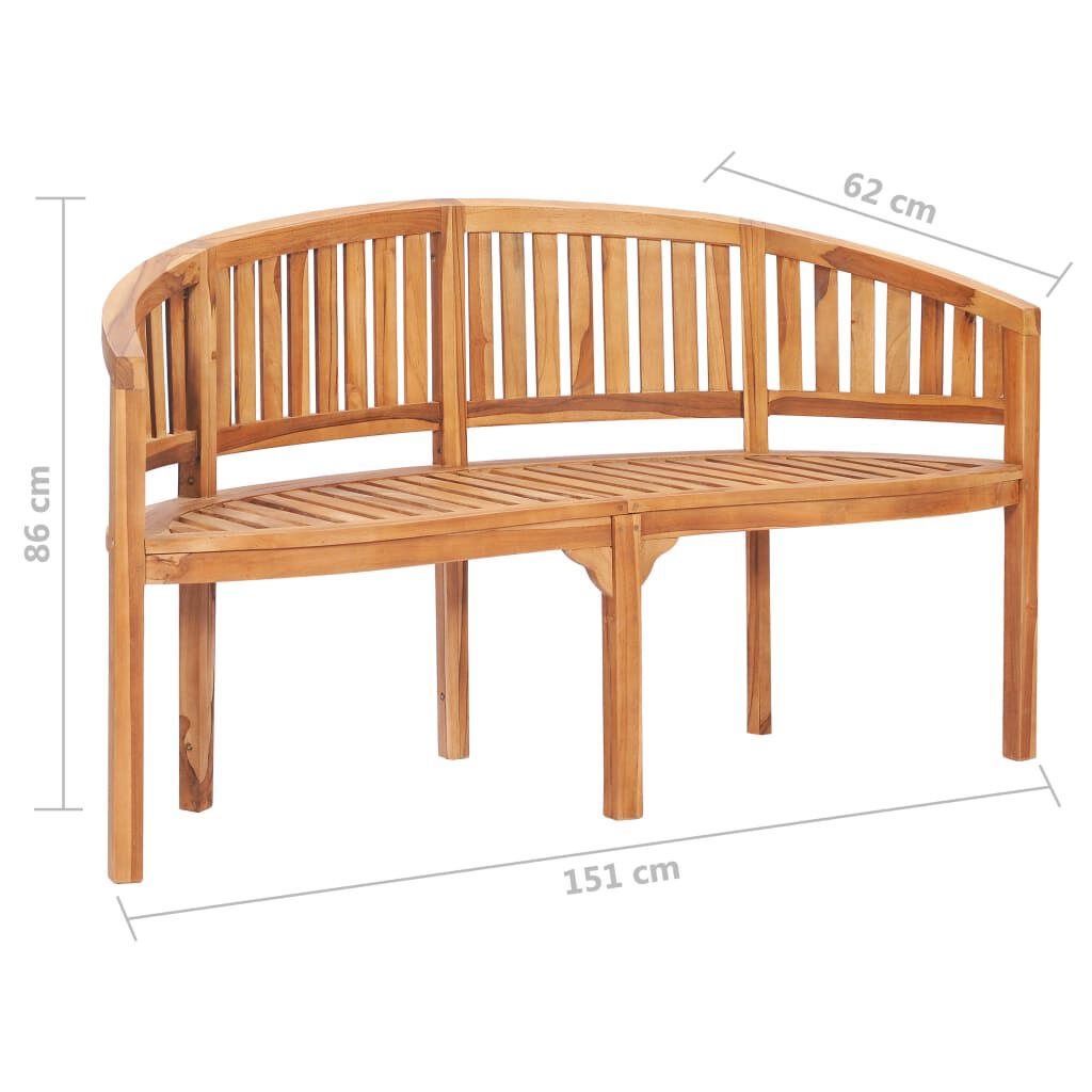 vidaXL 5 Piece Banana Garden Lounge Set Solid Teak Wood