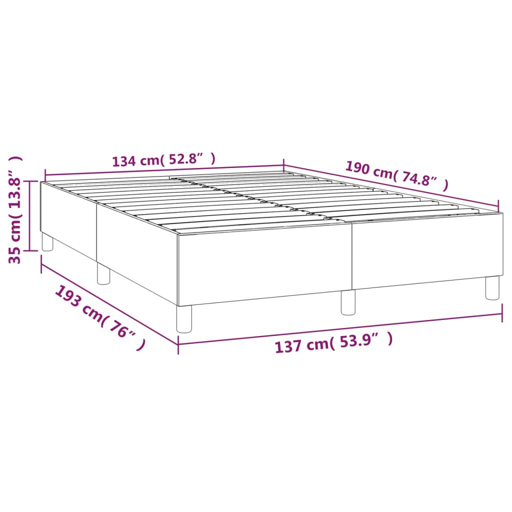vidaXL Bed Frame without Mattress Light Grey Full Fabric (US Only)