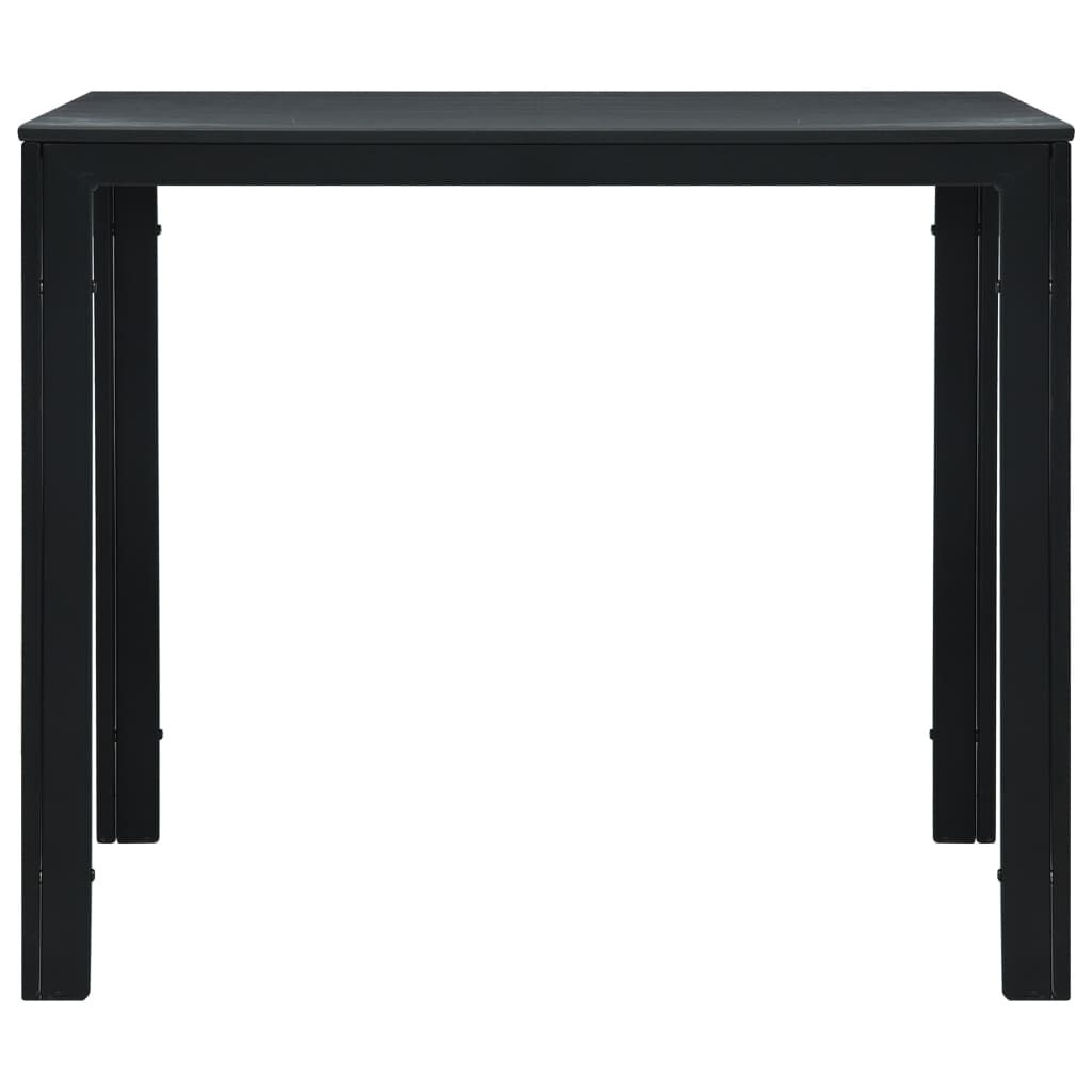 vidaXL Coffee Table Black 78x78x74 cm HDPE Wood Look
