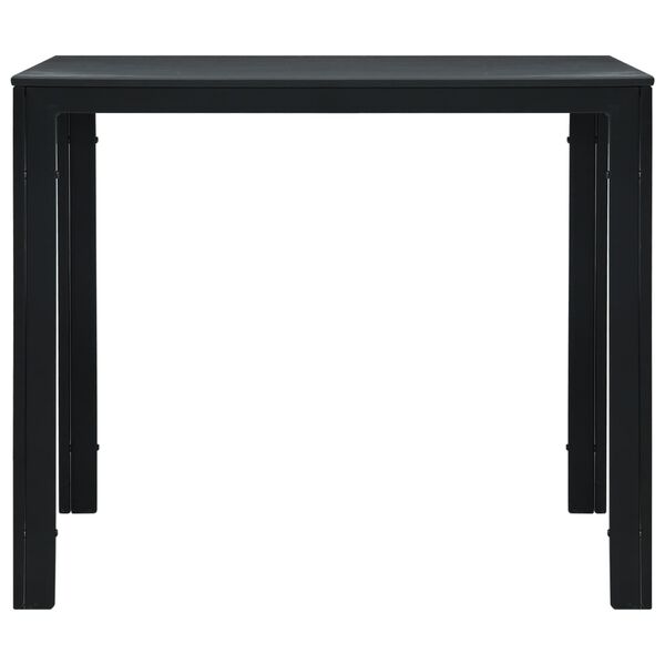 vidaXL Coffee Table Black 78x78x74 cm HDPE Wood Look