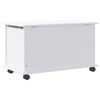 vidaXL Storage Chest with Wheels ALTA White 73x39.5x43 cm Solid Wood Pine