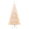 vidaXL Artificial Christmas Tree with Iridescent Tips White 180 cm PVC