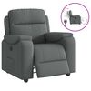 vidaXL Recliner Chair Dark Grey Fabric