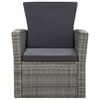 vidaXL 4 Piece Garden Lounge Set with Cushions Poly Rattan Grey