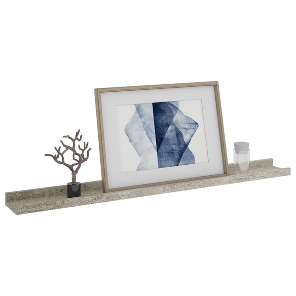 vidaXL Wall Shelves 2 pcs Concrete Grey 80x9x3 cm