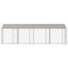 vidaXL Dog Cage with Roof Silver 800 x 200 x 256 cm Steel and PE
