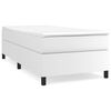 vidaXL Box Spring Bed Frame White Twin Faux Leather (US Only)