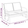 vidaXL 3 Piece Garden Glider Lounge Set Brown Textilene and Steel