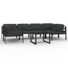 vidaXL 7 Piece Garden Lounge Set with Cushions Aluminium Anthracite