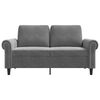 vidaXL 2-Seater Sofa Dark Grey 120 cm Velvet