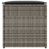 vidaXL Cushion Box with Storage Grey 50 x 50 x 50 cm Poly Rattan