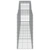 vidaXL Arched Gabion Basket 400x50x100/120 cm Galvanised Iron