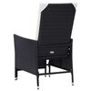 vidaXL 3 Piece Garden Lounge Set with Cushions Poly Rattan Black