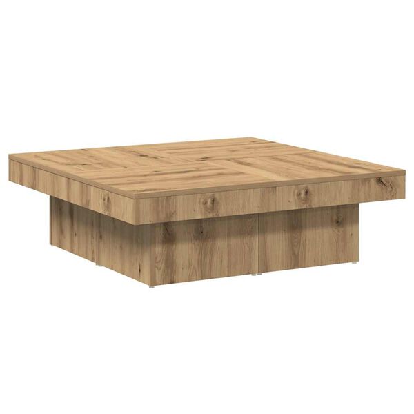vidaXL Coffee Table Artisan Oak 90x90x28 cm Engineered Wood