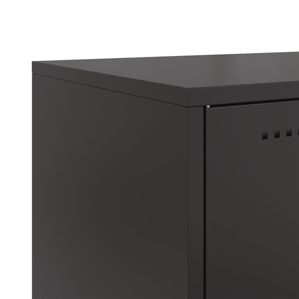 vidaXL Sideboard Black 100.5x39x107 cm Steel