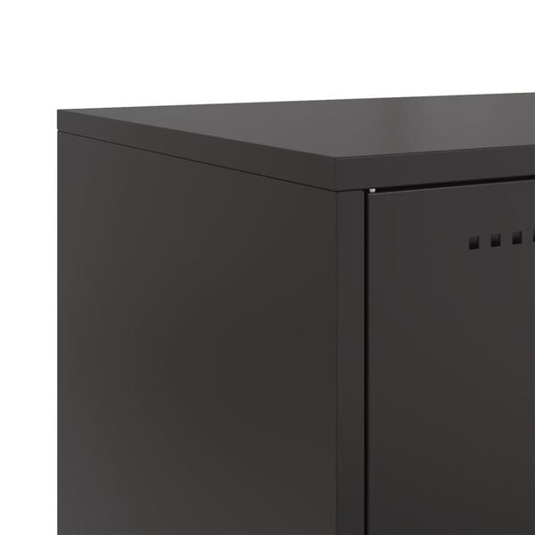 vidaXL Sideboard Black 100.5x39x107 cm Steel