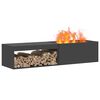 vidaXL Fire Pit Black 160 x 45 x 35 cm Steel