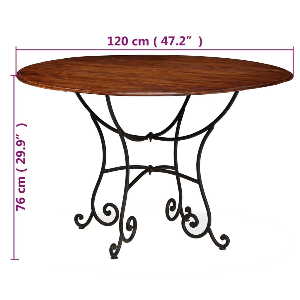 vidaXL Dining Table Set 5 Pieces Solid Acacia Wood