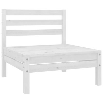 vidaXL 10 Piece Garden Lounge Set Solid Wood Pine White