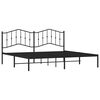 vidaXL Metal Bed Frame without Mattress with Headboard Black 193x203cm