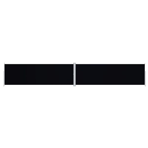 vidaXL Retractable Side Awning Black 200x1200 cm