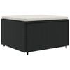 vidaXL 4 Piece Garden Lounge Set with Cushions Black Poly Rattan
