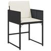 vidaXL 9 Piece Garden Dining Set with Cushions Black Poly Rattan
