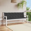 vidaXL Garden Bench Cushion Black 200x(50+50)x7cm Oxford Fabric