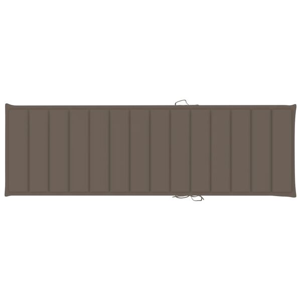 vidaXL Garden Sun Lounger with Cushion Solid Acacia Wood