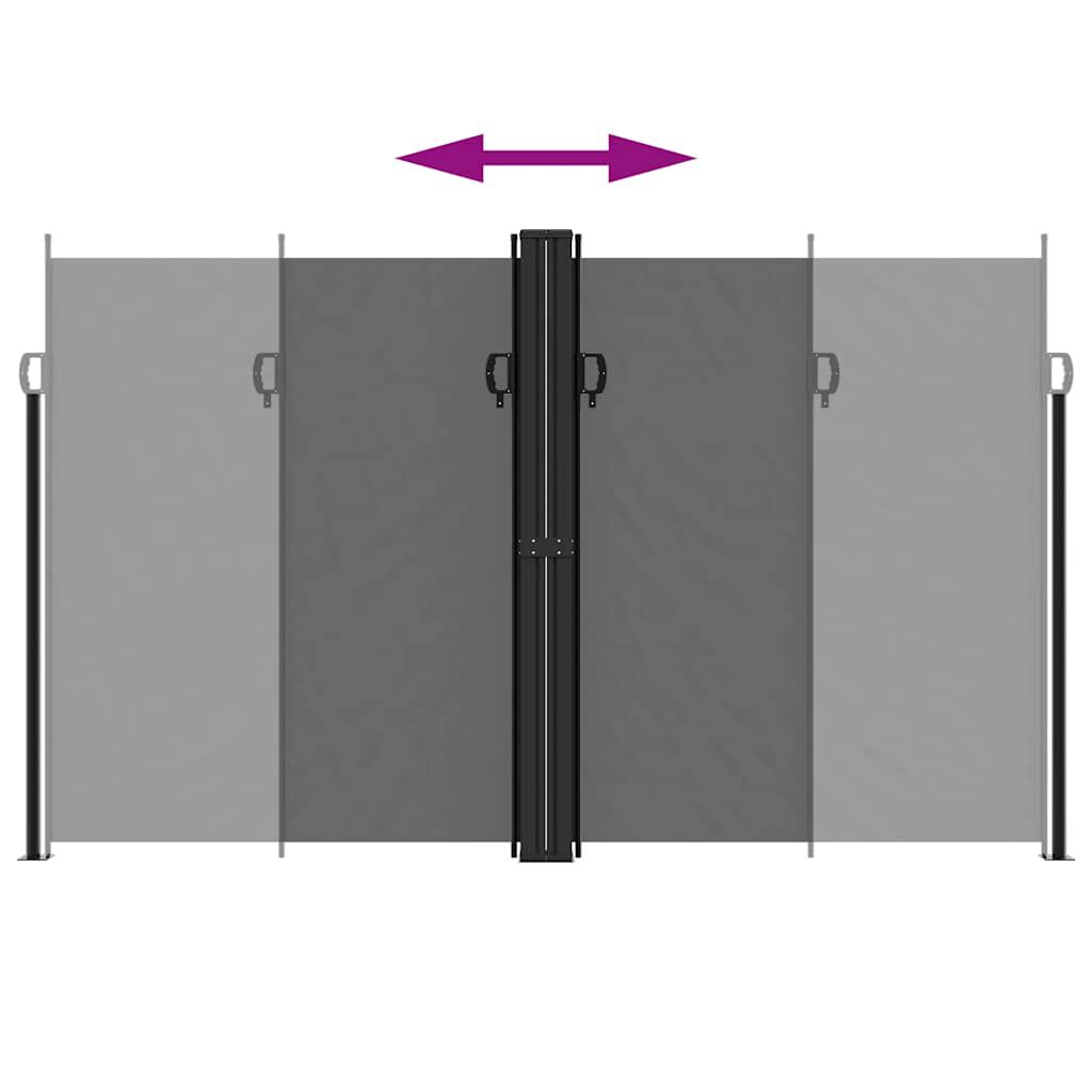 vidaXL Retractable Side Awning Anthracite 200x1000 cm