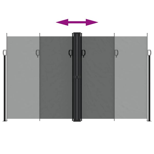 vidaXL Retractable Side Awning Anthracite 200x1000 cm