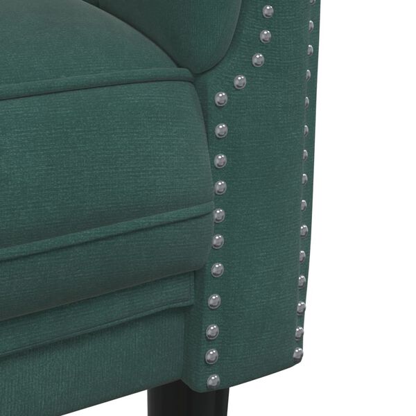 vidaXL 3 Piece Sofa Set Dark Green Velvet