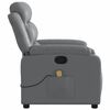 vidaXL Massage Recliner Chair Grey Faux Leather